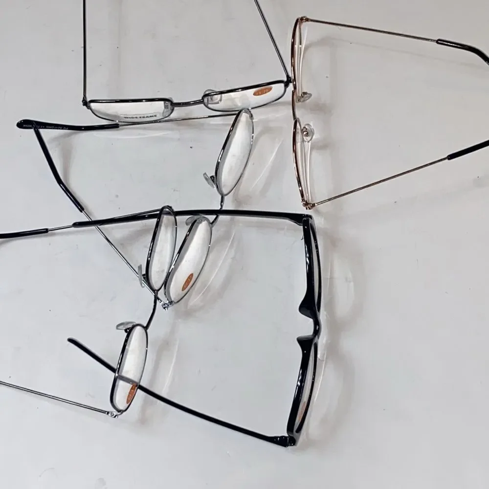 Lot Of 5 Pairs Eyeglasses PD 62+/-2mm +1.75